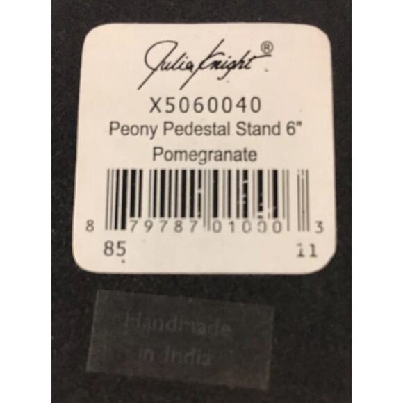 JULIA KNIGHT PEONY POMEGRANATE 6" PEDESTAL STAND - RETIRED - Picture 5 of 7